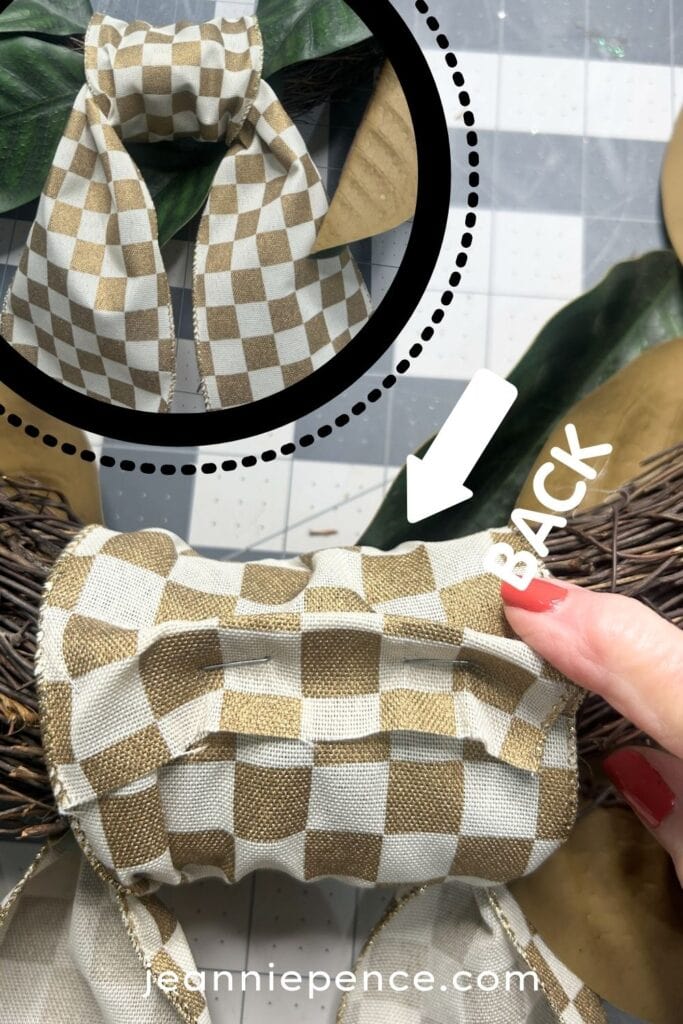 steps to make a ribbon sash, it's not tied, just stapled