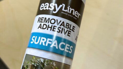 create a faux marble background with shelf liner