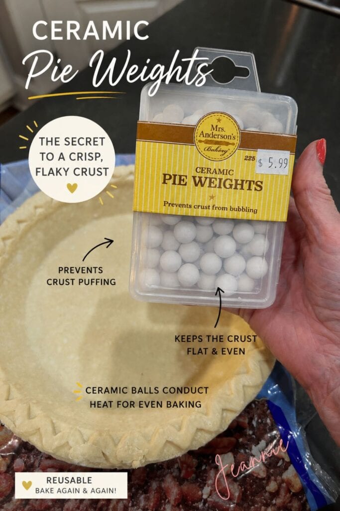 ceramic pie weights, secret to a non-puffy pie crust