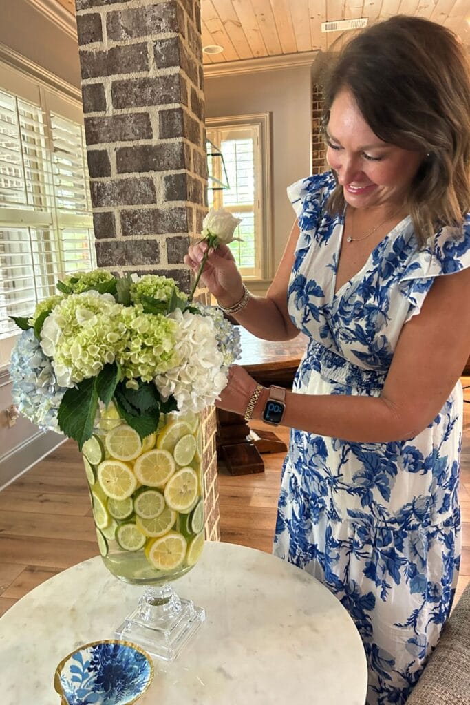 How to Add Lemon Slices to a Vase (and Keep Them in Place)