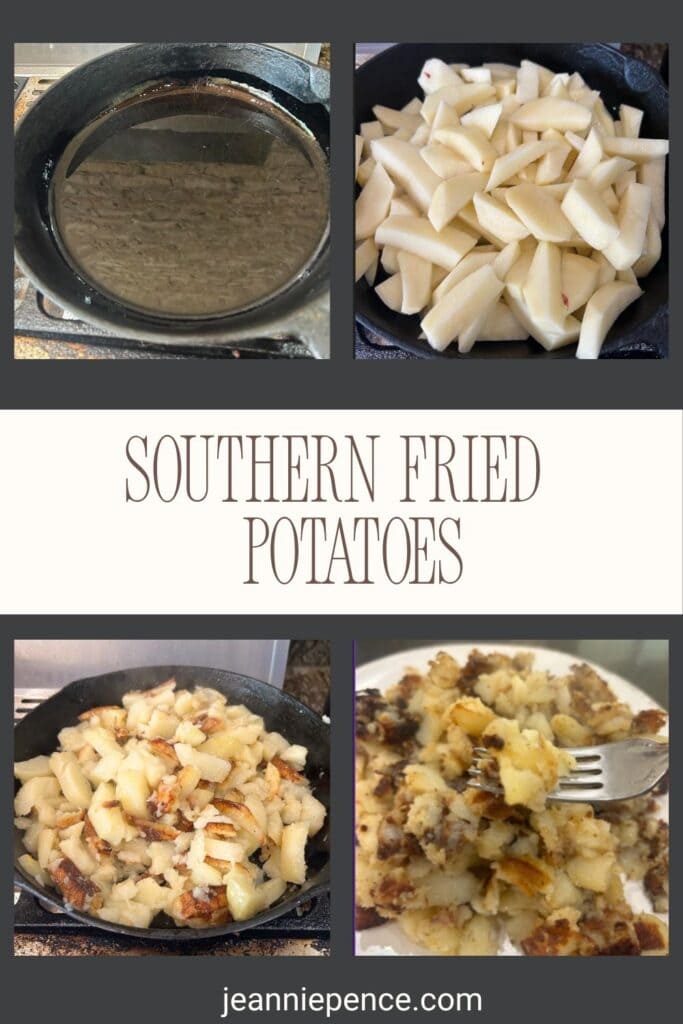 how to make southern fried potatoes in a cast iron skillet
