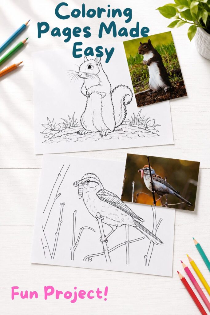 turn photos into coloring pages