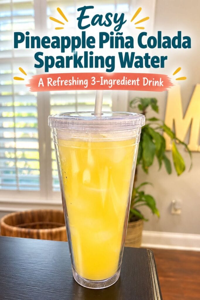 easy pineapple pina colada sparkling water