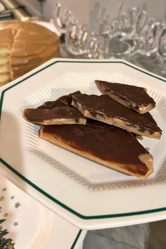 toffee candy at Christmas