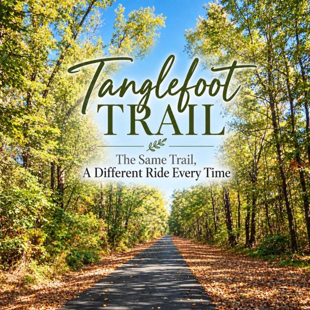 tanglefoot trail, same trail, but different ride each time